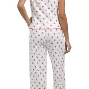 NWT Women’s Bow print Pajala Set - Red and White
